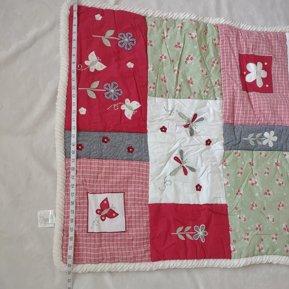 Lambs & Ivy Baby Nursery Quilt Floral Butterflies